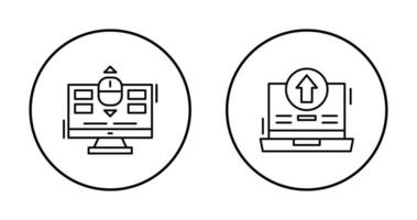 Scroll and Upload Icon vector