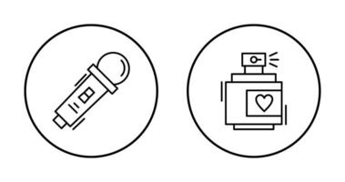 Microphone and Perfume Icon vector