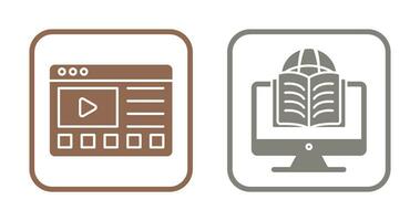 Online Tutorials and Learning Icon vector