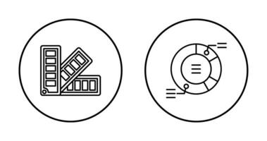 Pie Chart and Pantone Icon vector