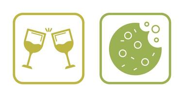 Wine and Cookie Icon vector