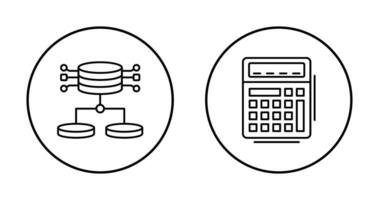 Structured Data and Calculator Icon vector