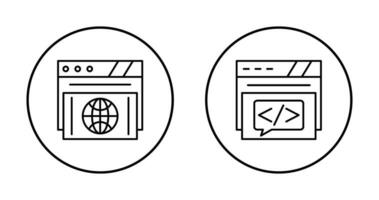 Browser and Message Icon vector