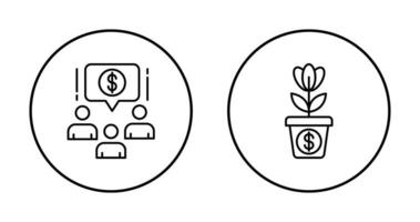 Growth and Money Icon vector