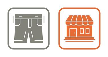 Shorts and Shop Icon vector