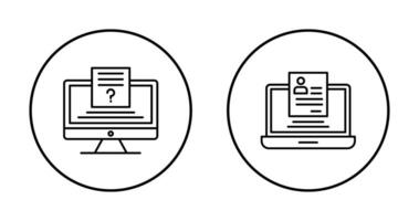 examen y registro icono vector