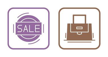 Sale and Purse Icon vector