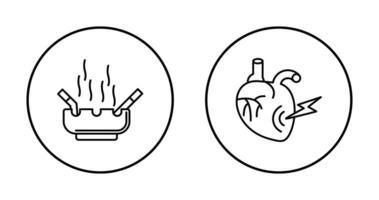 Heart Attack and hashtray Icon vector