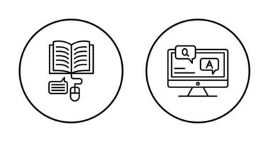 Online Learning and Faq Icon vector