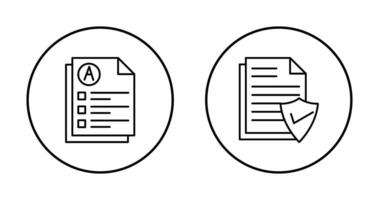 examen y válido documento icono vector