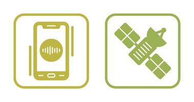 Recorder and Satellite Icon vector