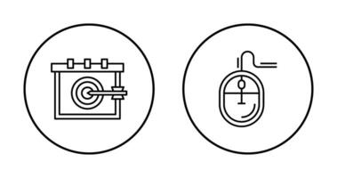 Target and Mouse Icon vector