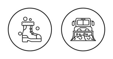 Snowshoes and Truck Icon vector