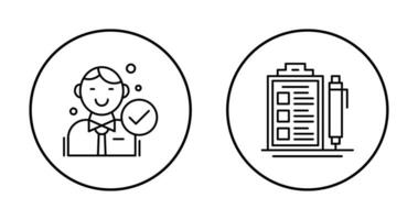 Hire and Check List Icon vector