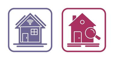 Search and Smart Home Icon vector