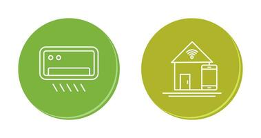Air Conditioner and Home Automation Icon vector