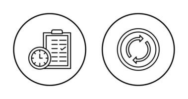 Time Planing and Loop Icon vector