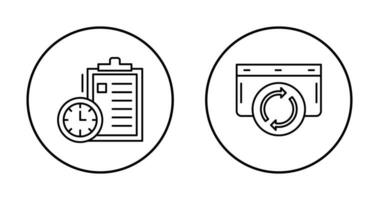 Time Management and Refresh Icon vector