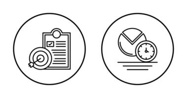 Goals and Pie Chart Icon vector