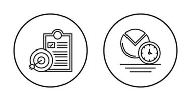 Goals and Pie Chart Icon vector