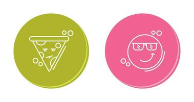 Pizza and Cool Icon vector