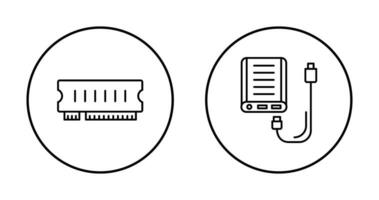 Ram and Power Bank Icon vector