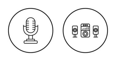 Microphone and Sound System Icon vector