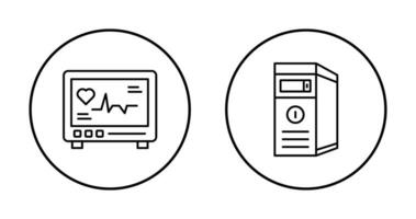 Cardiogram and Cpu Icon vector