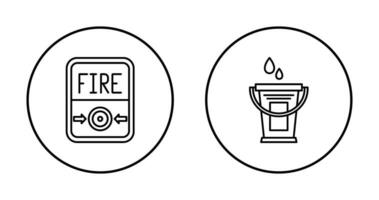 Fire Button and Water Bucket Icon vector