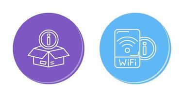 wifi signal and box Icon vector