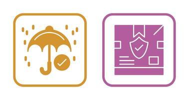 keep dry and delivery box Icon vector