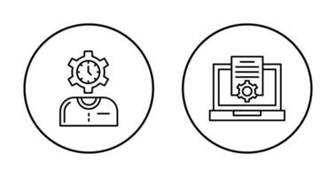 hora y investigación icono vector