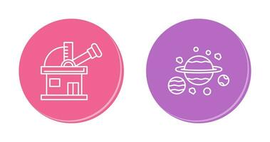 observatory and planets Icon vector