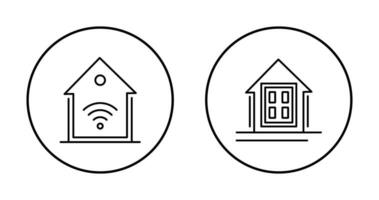 Smart Home and Window Icon vector