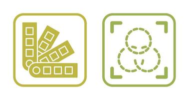pantone and intersection Icon vector