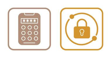 Pin Code and Pad Lock Icon vector