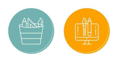 graphic tools and creative design Icon vector
