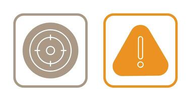 Target and Warning Icon vector