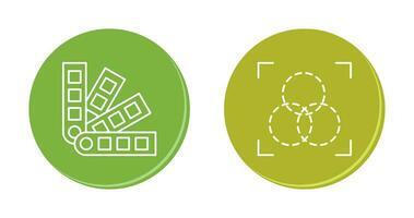 pantone and intersection Icon vector