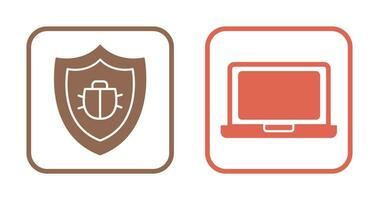 Antivirus and Laptop Icon vector