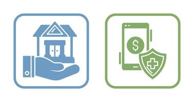 House and Smartphone Icon vector