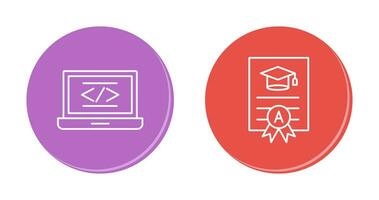 Coding and Report Card Icon vector