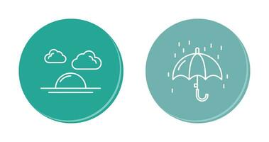 Sunshine and Raining Icon vector