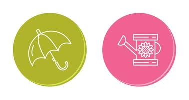 Umbrella and Watering  Icon vector