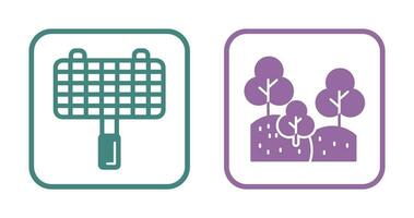 Grill and Forest Icon vector