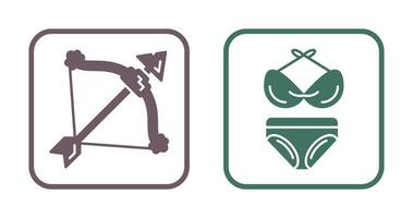 Crossbow and Bikini Icon vector