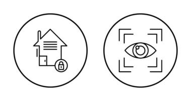 Real Estate and Eye Scan Icon vector