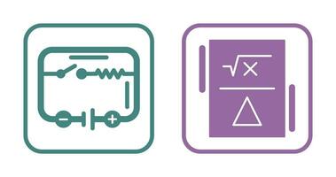 Electrical Circuit and Formula Icon vector