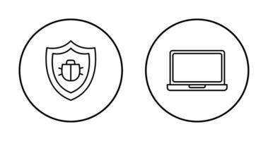 Antivirus and Laptop Icon vector