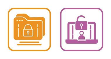 Folder and Access Icon vector